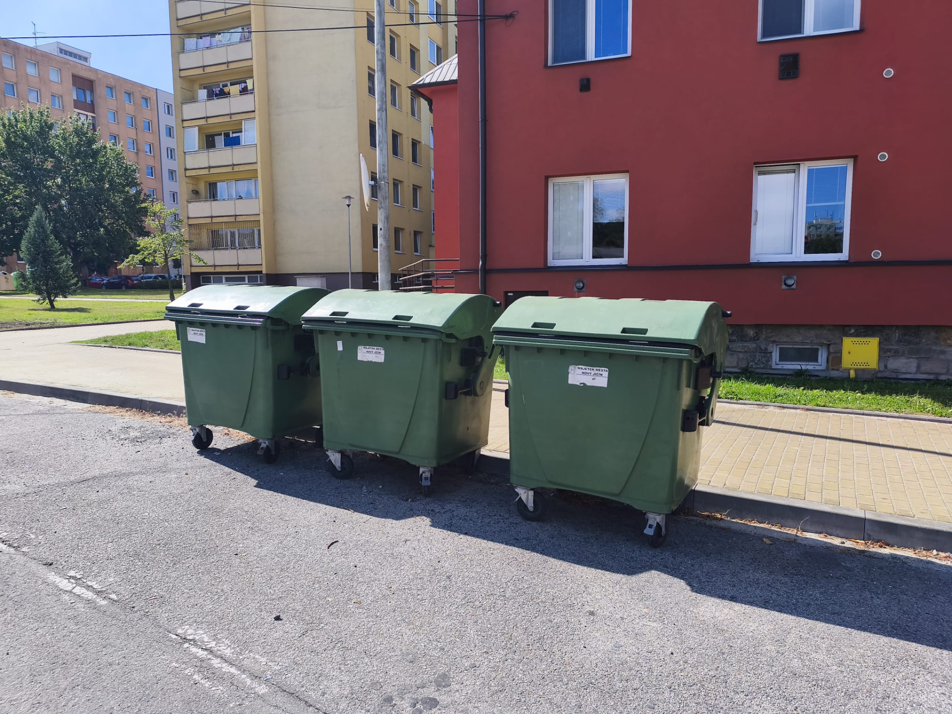 Popelnice na domovní odpad – majetek města Nový Jičín