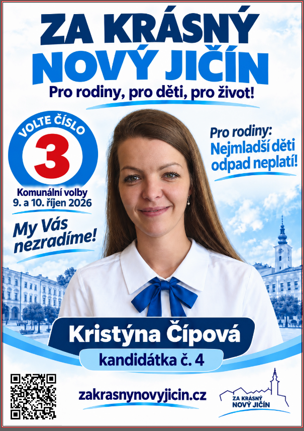 Volební plakát – Kristýna Čípová, kandidátka č. 4