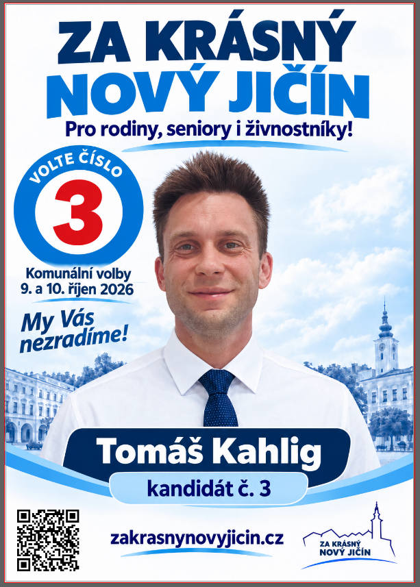 Volební plakát – Tomáš Kahlig, kandidát č. 3