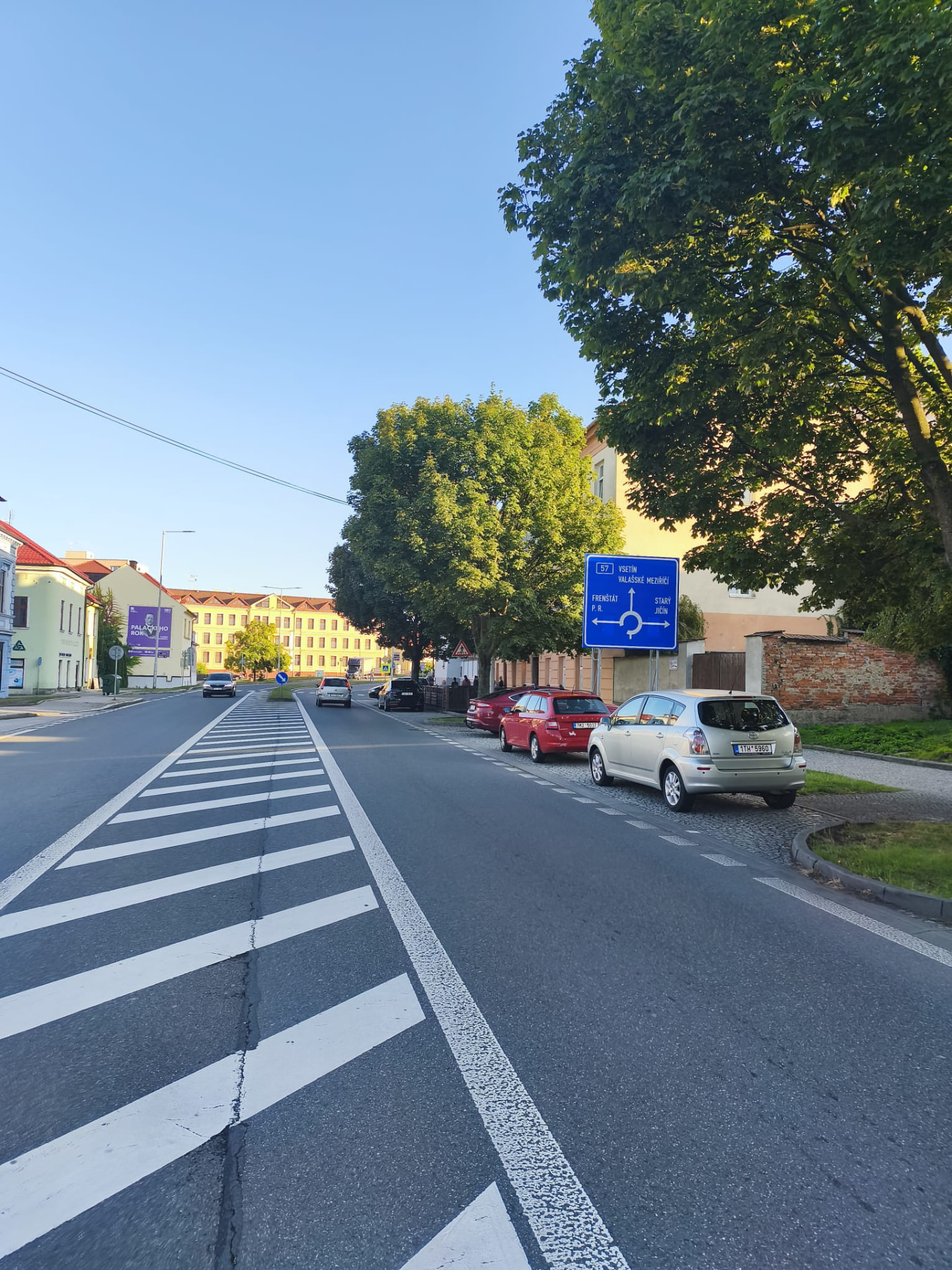 Přechod pro chodce ve městě Nový Jičín