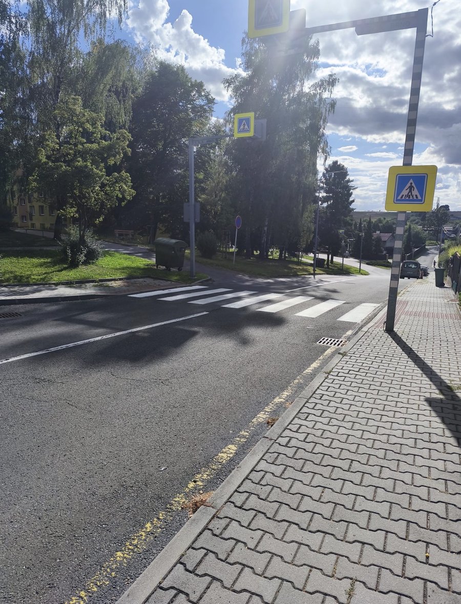 Realizace přechodu pro chodce na ulici Anenská ve spolupráci s obcí Šenov u Nového Jičína