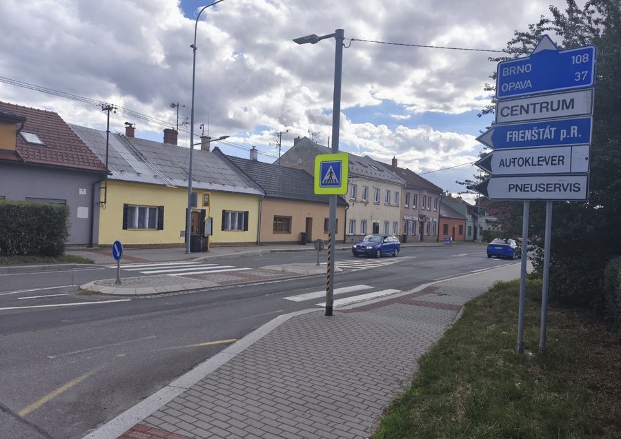 Realizace přechodu pro chodce na ulici Suvorovova ve spolupráci s obcí Šenov u Nového Jičína
